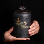 Vintage Chinese Crane Tea Canister Tea Canister Chinese Tea Set 12