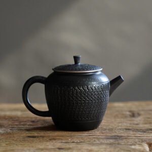 Black Porcelain Tea Pot 160ml Japanese Tea Pot Chinese Tea Set