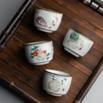 Cute Cat Tea Cup 100ml Ceramic Tea Cups Chinese Tea Set 13