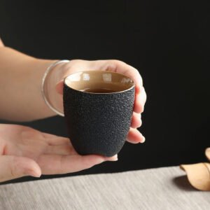 Black Clay Tea Cups 150ml Clay Tea Cups Chinese Tea Set