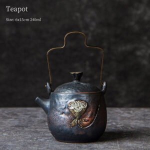 Ceramic Lotus Tea Pot 240ml Ceramic Tea Pot Chinese Tea Set