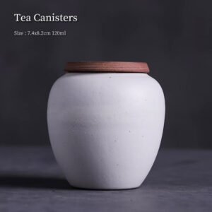 White Clay Tea Canister Tea Canister Chinese Tea Set