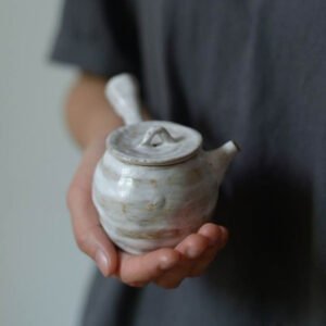 White Clay KyusuTeapot 150ml Kyusu Teapot Chinese Tea Set