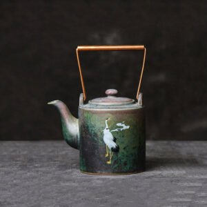 Crane Handled Tea Pot 180ml Ceramic Tea Pot Chinese Tea Set