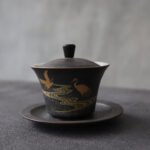 Black Crane Gaiwan 130ml Gaiwans Chinese Tea Set 10