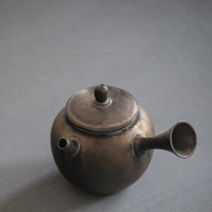 Black Ceramic Japanese Tea Pot 500ml Kyusu Teapot Chinese Tea Set 6