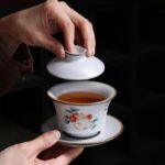 Kawaii Cat Gaiwan 160ml Gaiwans Chinese Tea Set 13