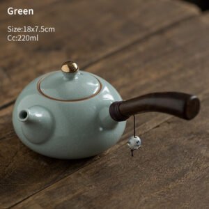 Japanese Green Tea Pot 220ml Kyusu Teapot Chinese Tea Set