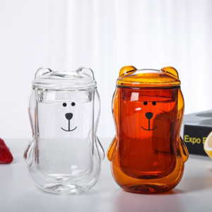 Bear Glass Tea Infuser Mug 300ml Tea Infuser Mug Chinese Tea Set