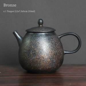 Chinese Black Gold Ceramic Tea Pot 210ml Chinese Tea Pot Chinese Tea Set