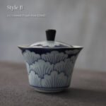 Hand Painted Gaiwan 120ml Gaiwans Chinese Tea Set 8