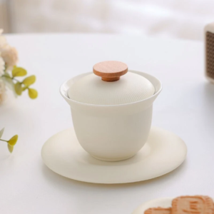 White Porcelain Gaiwan 200ml Gaiwans Chinese Tea Set