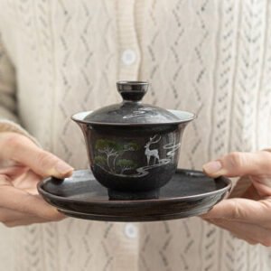 Mordern Deer Gaiwan 150ml Gaiwans Chinese Tea Set 2