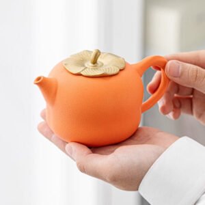 Persimmon Tea Pot 175ml Ceramic Tea Pot Chinese Tea Set