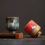 Deer Tea Cup 100ml Ceramic Tea Cups Chinese Tea Set 14